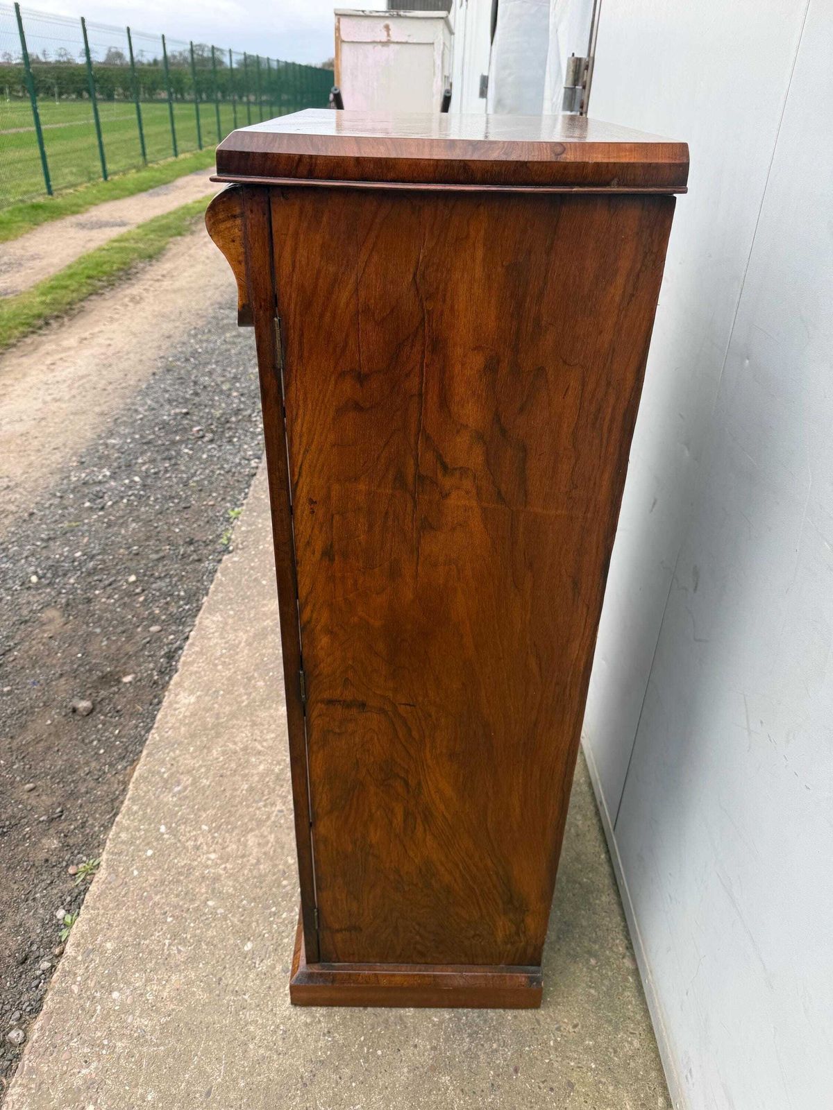 photo vintage Victorian Mahogany Wellington Chest Of Drawers With Secretaire