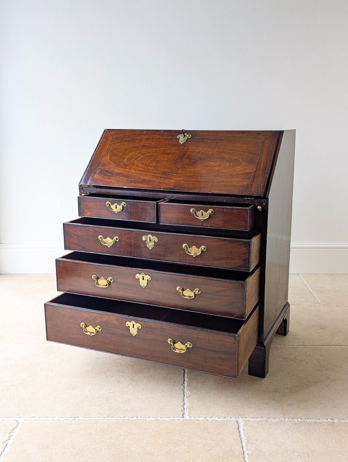 Antique George III Mahogany Bureau C.1770 photo Furniture