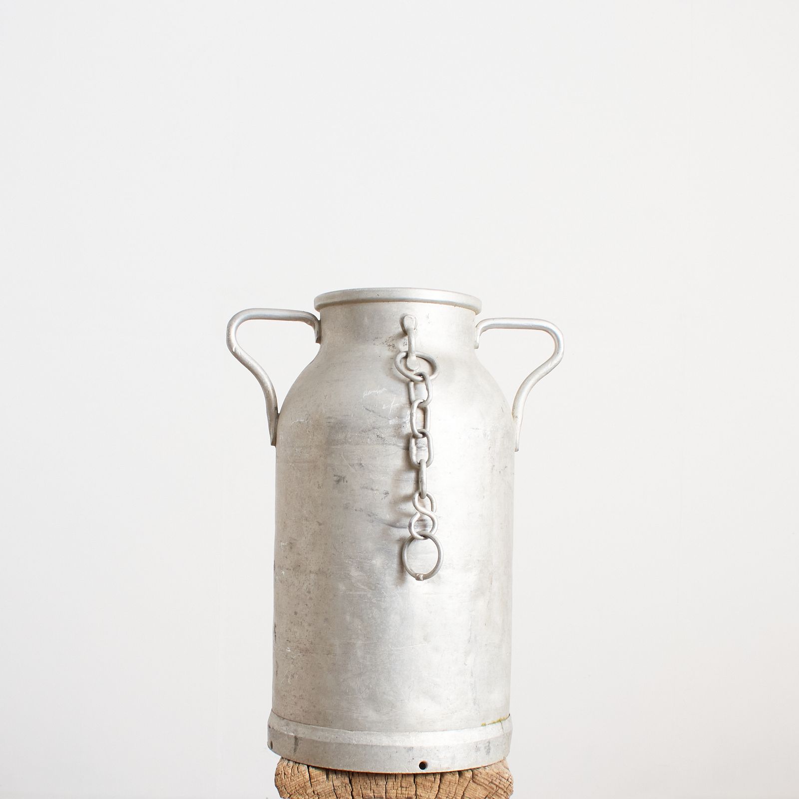 Antique French Aluminium Milk Churn  F