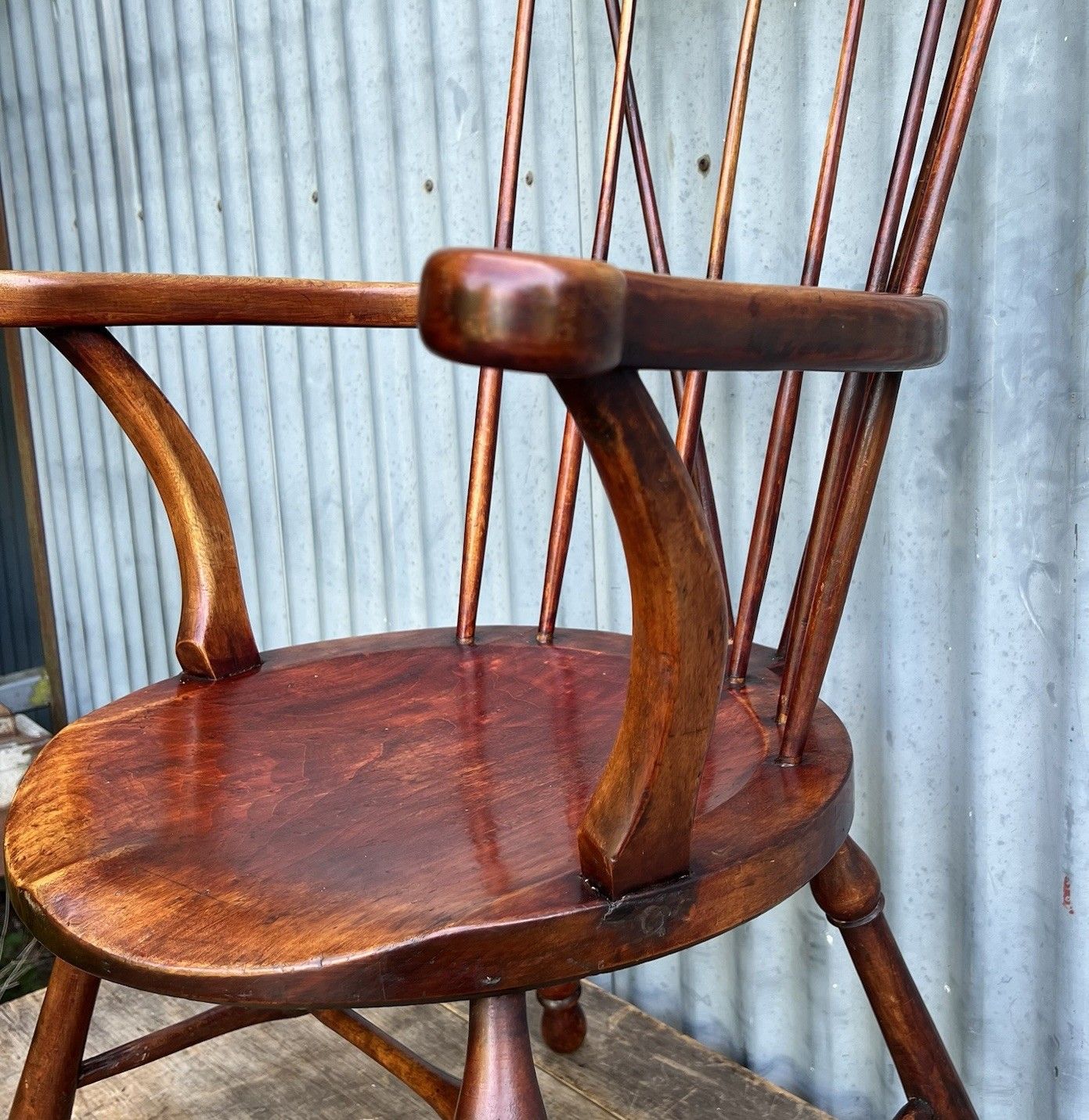 Antique Windsor Goldsmith Comb Stick Back Armchair 19th Century Elm & Beech photo buy