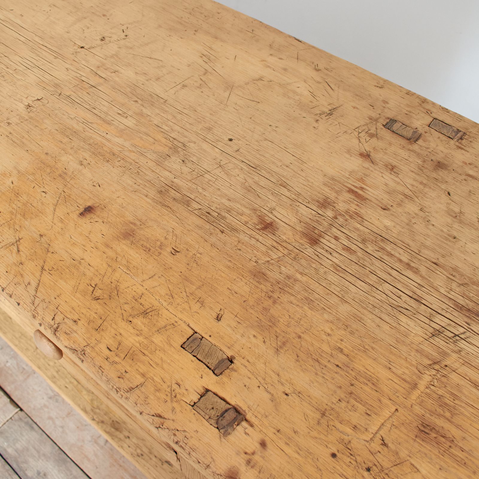 1946.0 Rustic Reclaimed Antique Console Kitchen Island Bakers Table – C photo