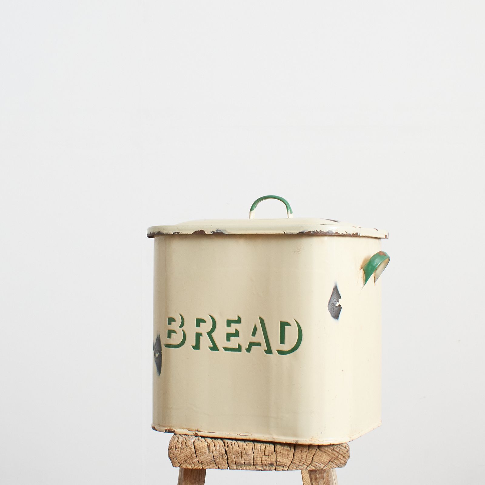 Antique Enamel Bread Bin – G, 1930s photo furniture