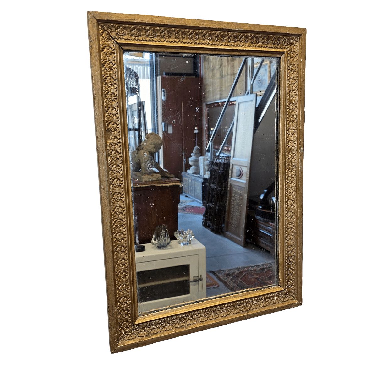 Antique French Mirror With Gold Frame, From Around 1900 photo furniture