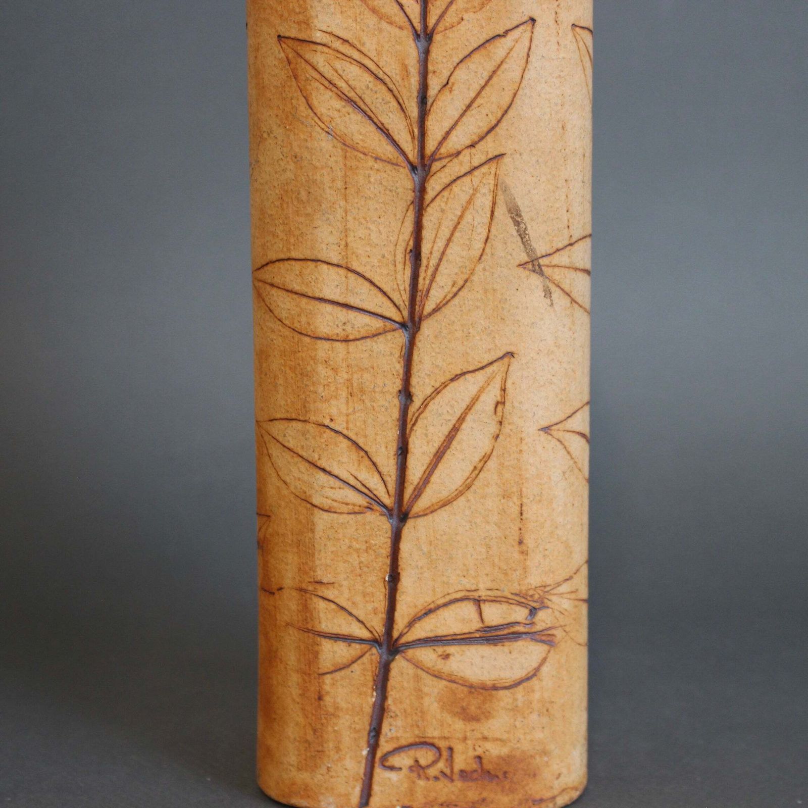 photo furniture French Stoneware Vase By Raymonde Leduc (Circa 1960s 70s)