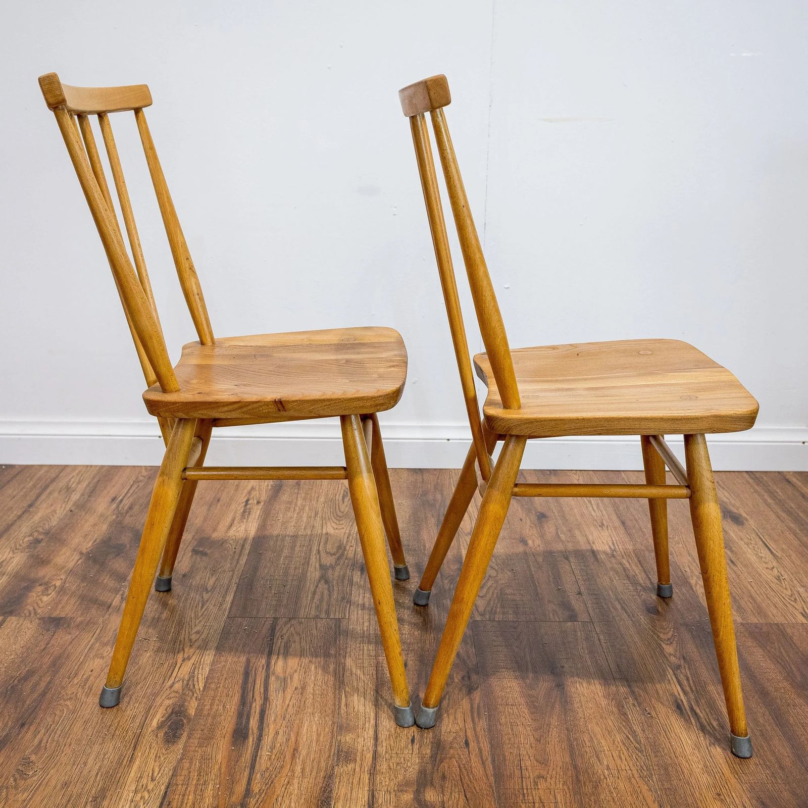 Ercol Model 391 Blue Label Elm And Beech Dining Chairs – Set Of 4 photo vintage