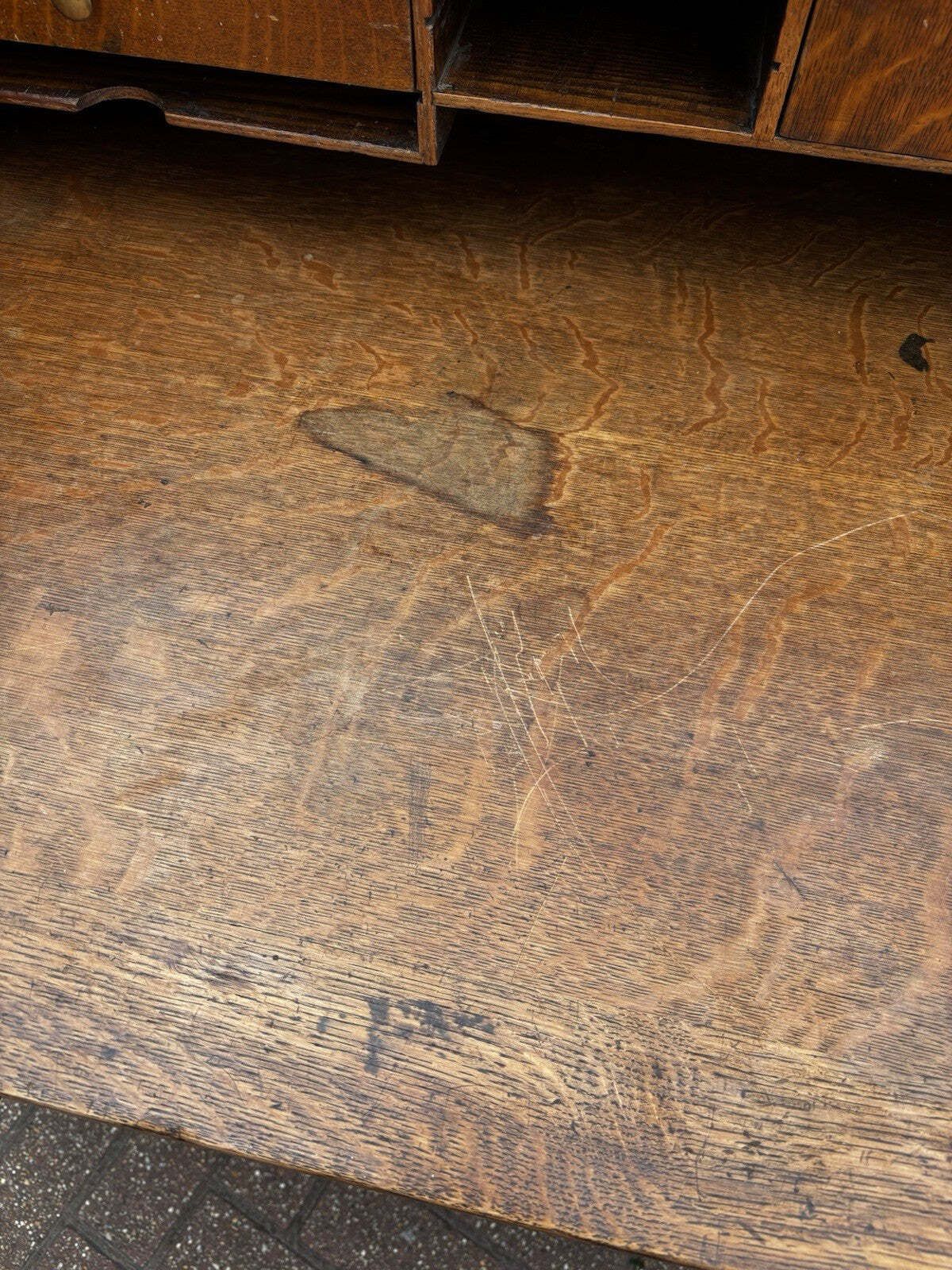 812.0 Edwardian Oak Roll Top Desk. With Fitted Interior. photo