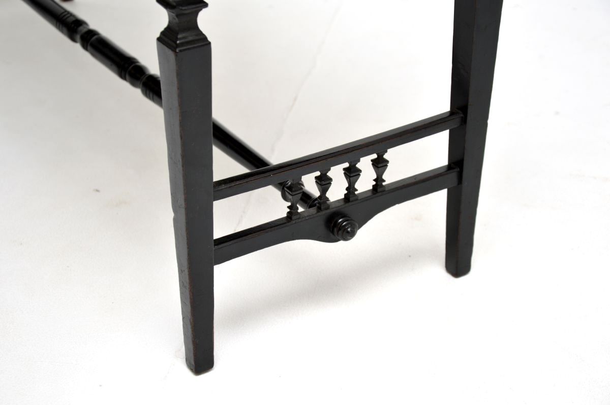Antique Victorian Ebonised Stool / Bench photo buy