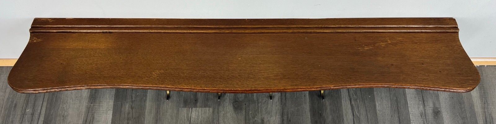 photo furniture Coat Rack Antique French Carved Oak Wall Mounted 4 Hook Rack Hanger Lot 3108