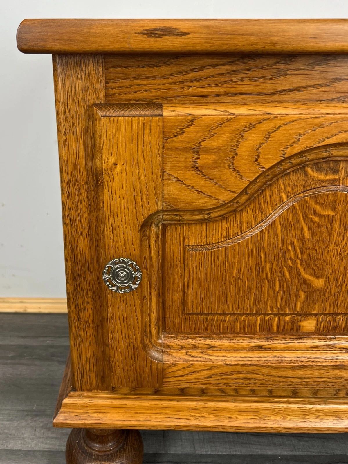 Pair Of Bedside Tables Vintage French Nightstands Carved Cabinets Lot 3116 photo for sale