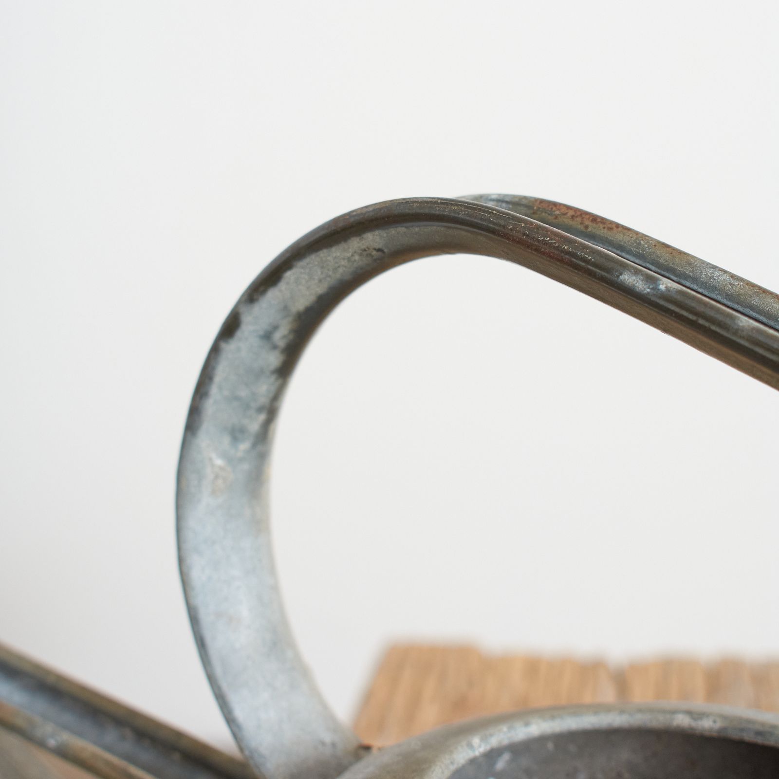 Small Antique Galvanised Long Spout Watering Can photo vinterior