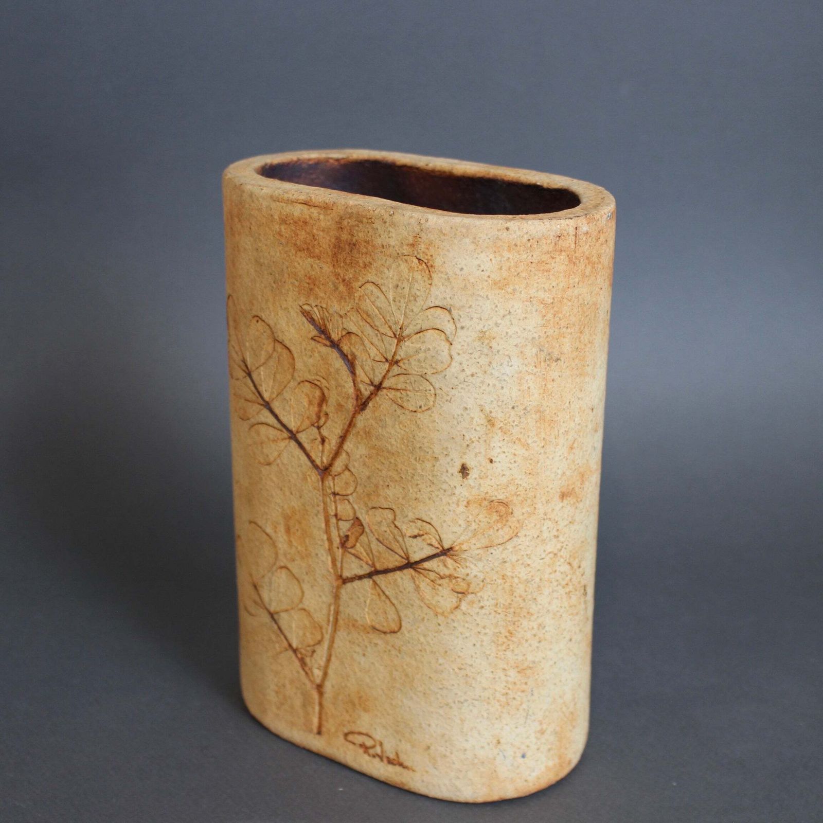Vintage French Stoneware Vase By Raymonde Leduc photo furniture