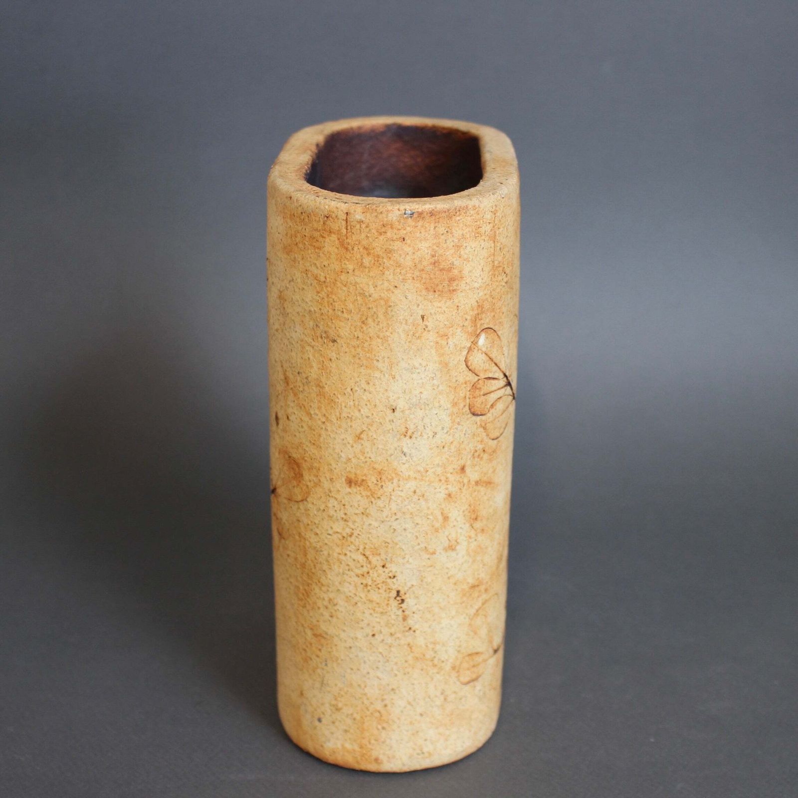 Vintage French Stoneware Vase By Raymonde Leduc photo for sale