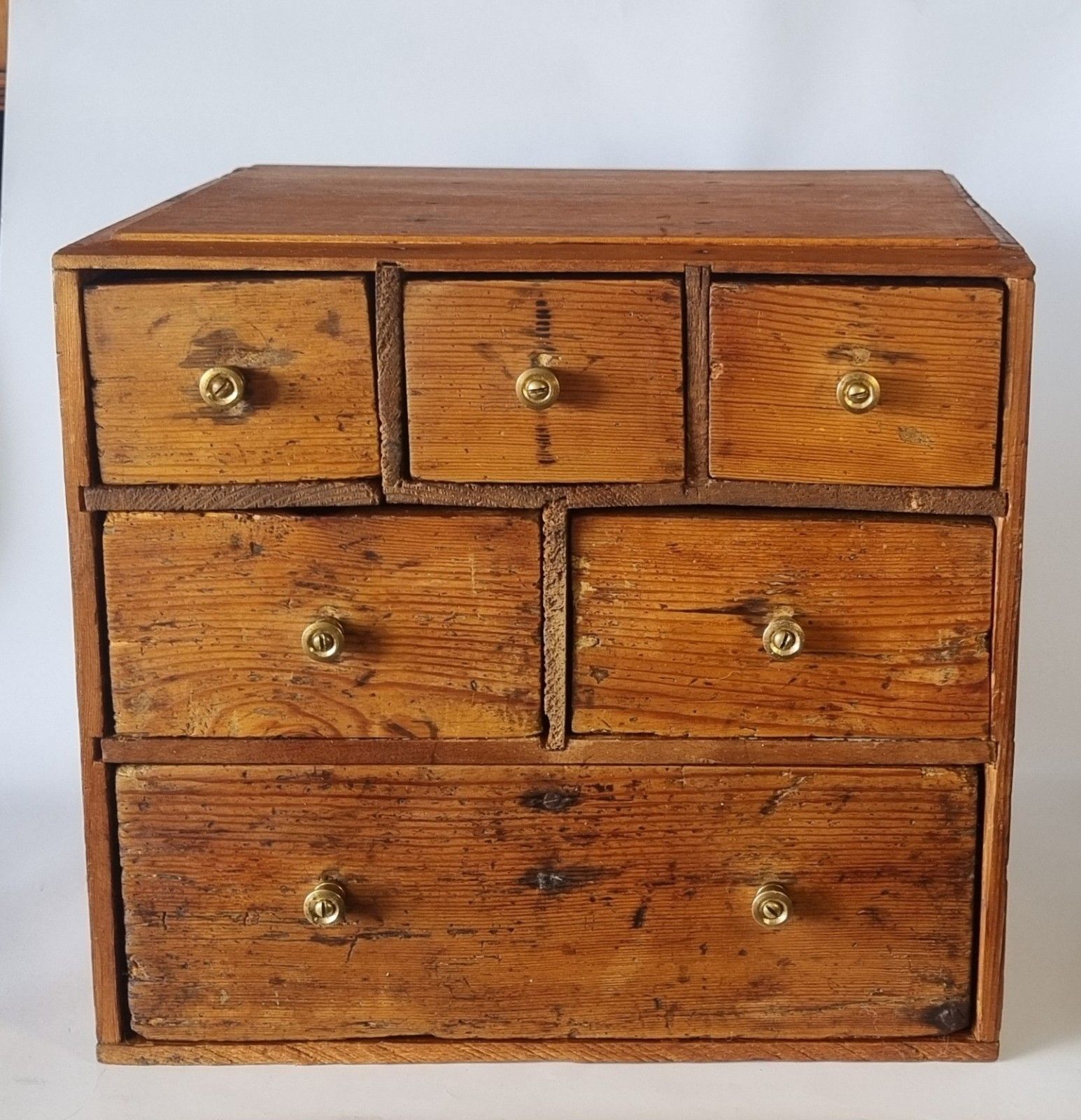 Vintage 6 Drawer Tool Chest Collectors Cabinet Engineer Watchmaker Scratch Made