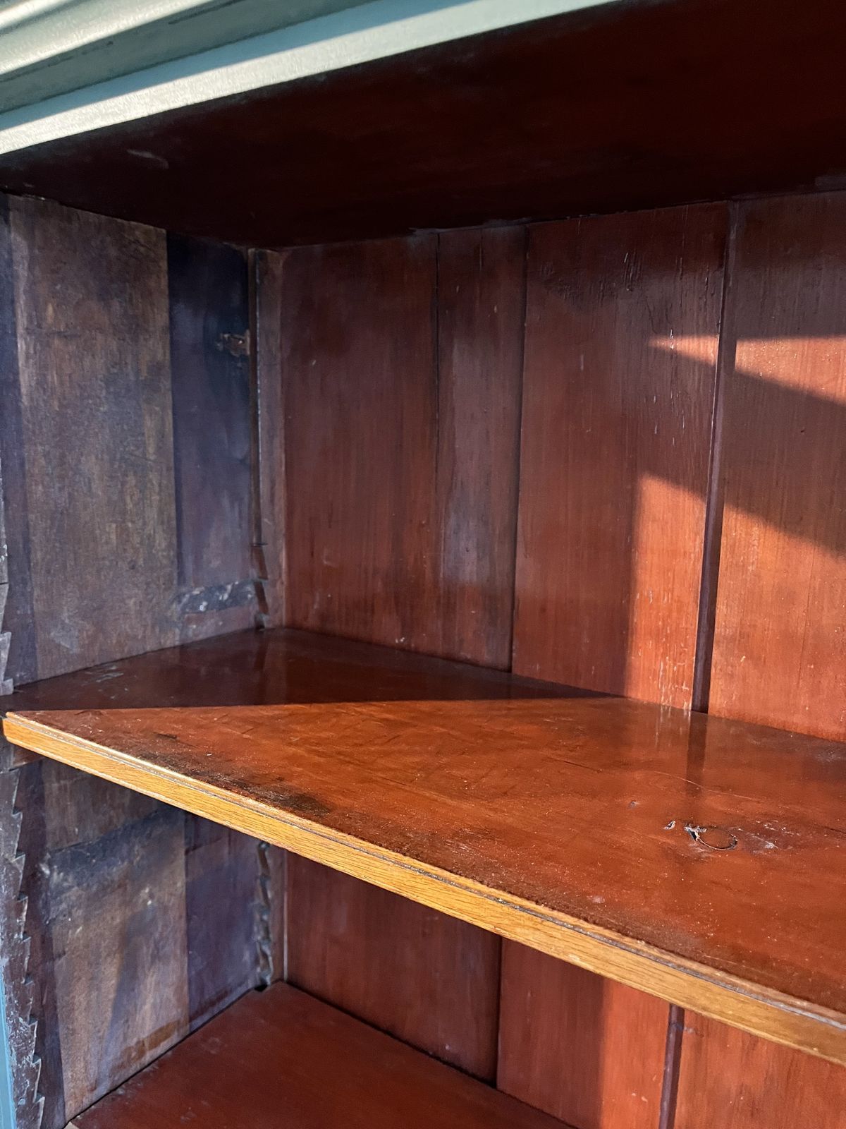 photo buy Victorian Green Painted Wall Cabinet With Glass Doors