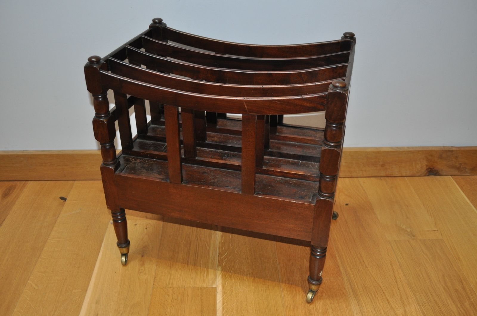 Antique Mahogany Regency Canterbury / Magazine Rack photo furniture