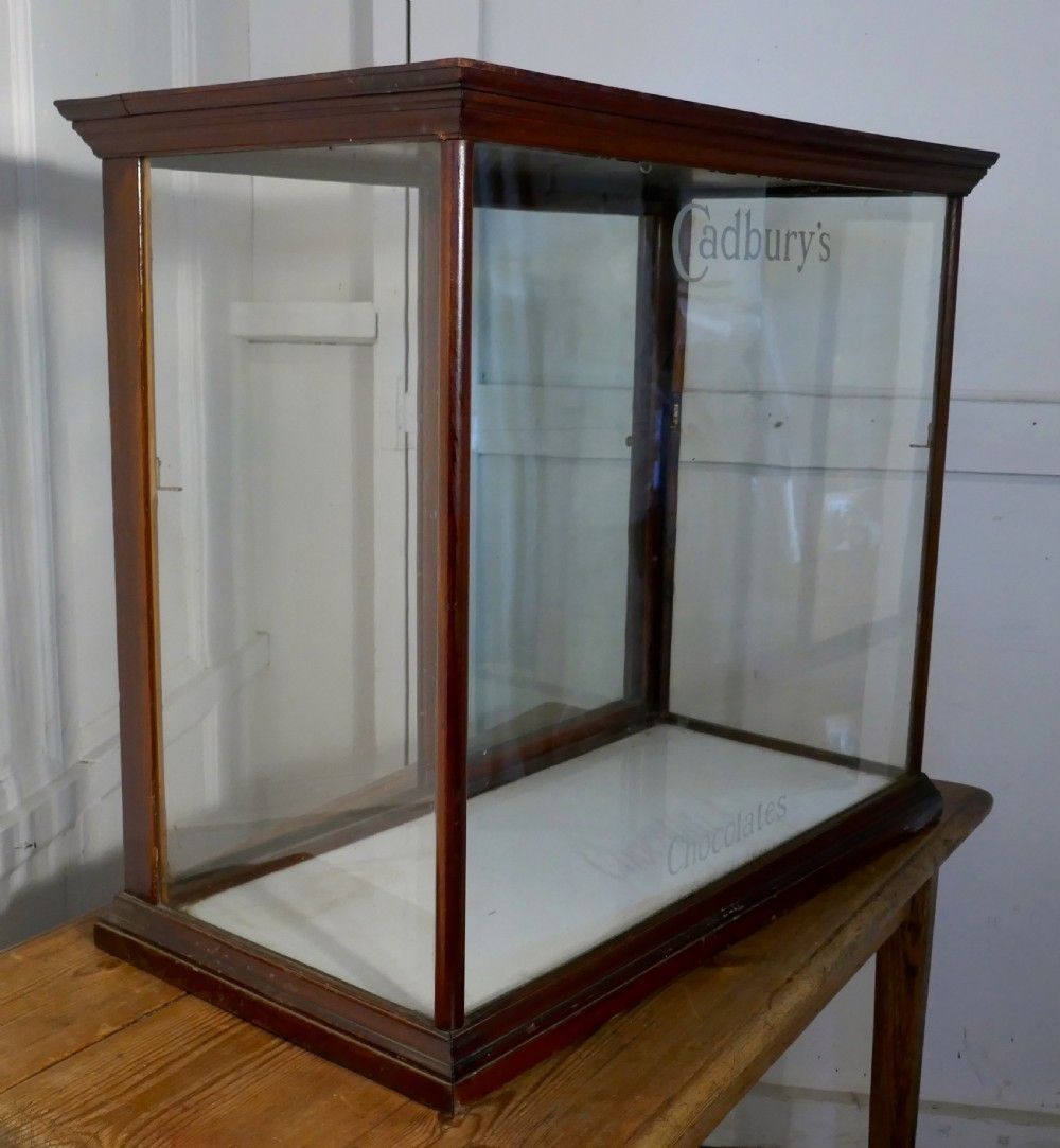 photo for sale Edwardian Cadbury’s Counter Top Sweet Shop Advertising Cabinet