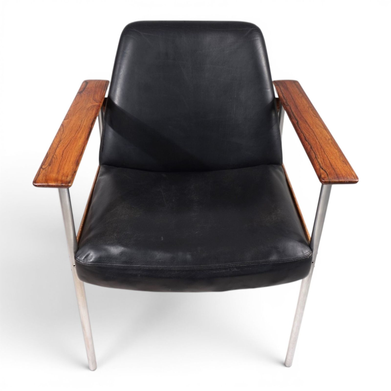 Leren fauteuil van Sven Ivar Dysthe voor Dokka Møbler, 1960 photo Meubels