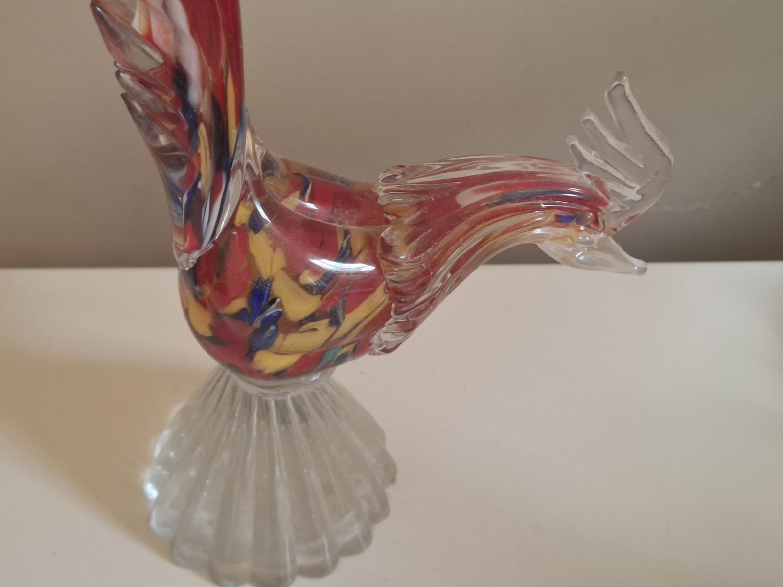 Murano Italy Hand Blown Glass Phaesant Sculpture photo vinterior