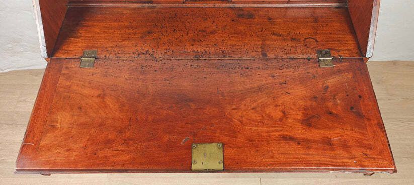 Georgian Writing Bureau Desk Oak 18thc Antique English photo vintage