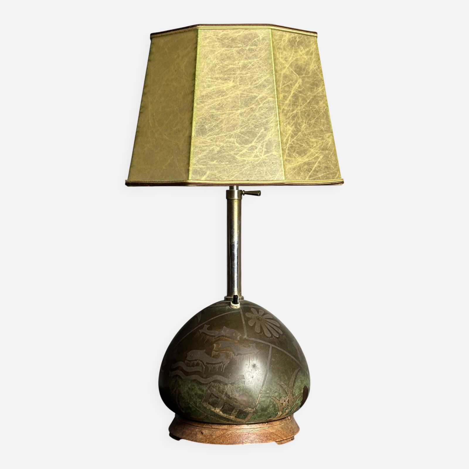 Lampe de table Art déco Paul Haustein pour WMF, série Ikora Congo, années 1920