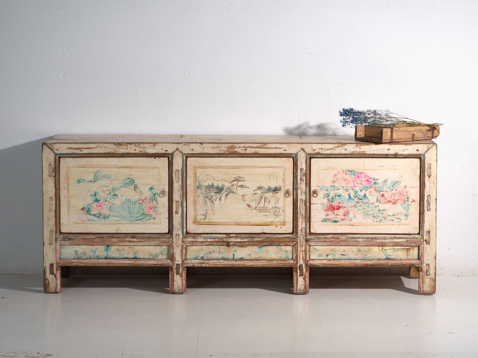 Furniture Antique Painted Sideboard In Pine Wood – China, Circa 1930 photo