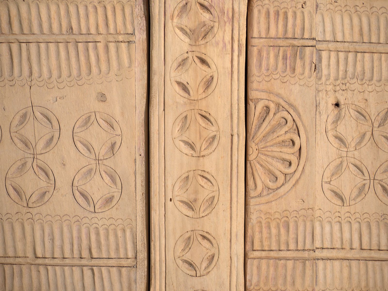 Antique Carved Low Sideboard In Fir Wood – China, Circa 1930 photo furniture