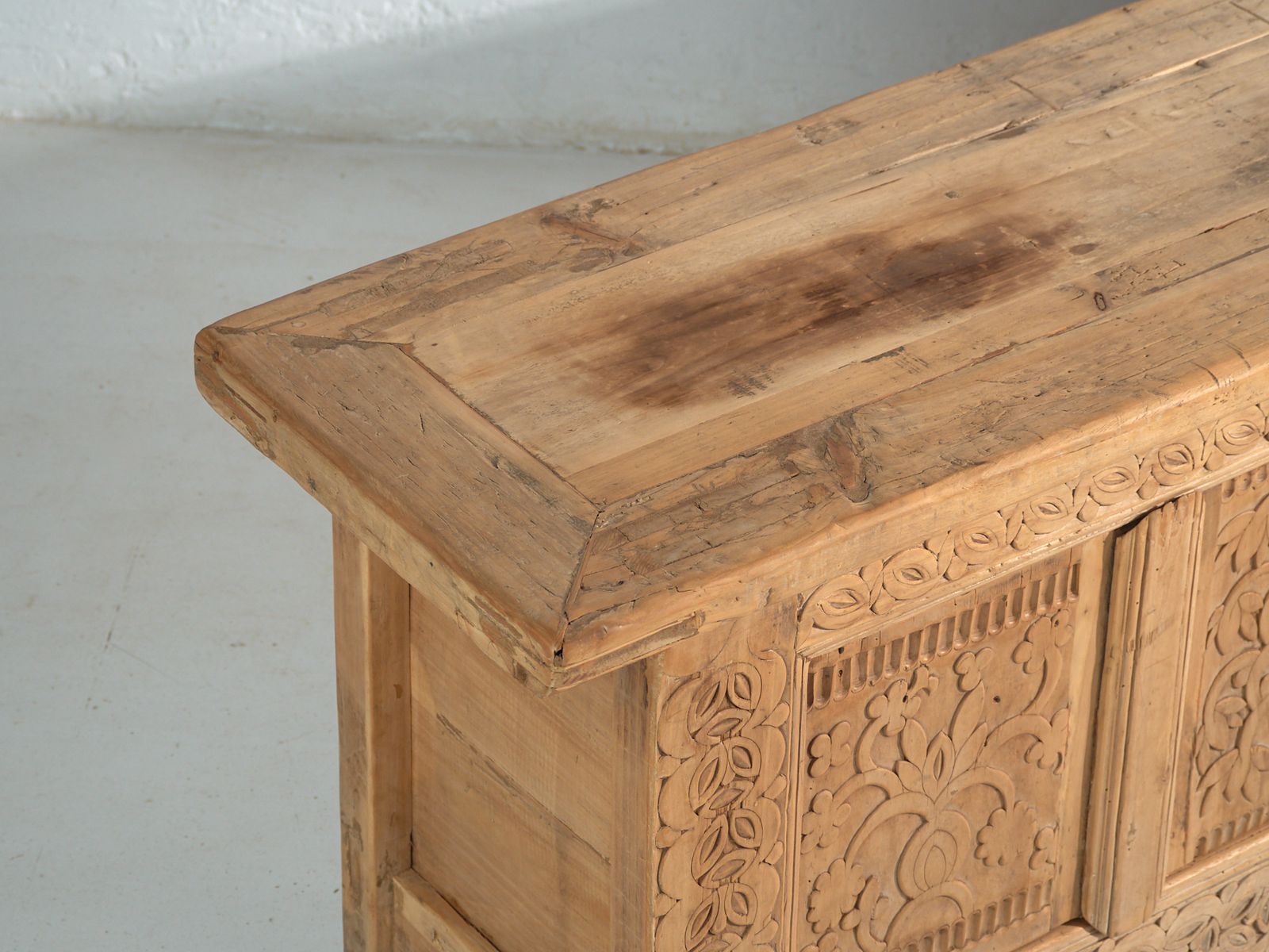 Antique Carved Low Sideboard In Fir Wood – China, Circa 1930 photo 3252.0