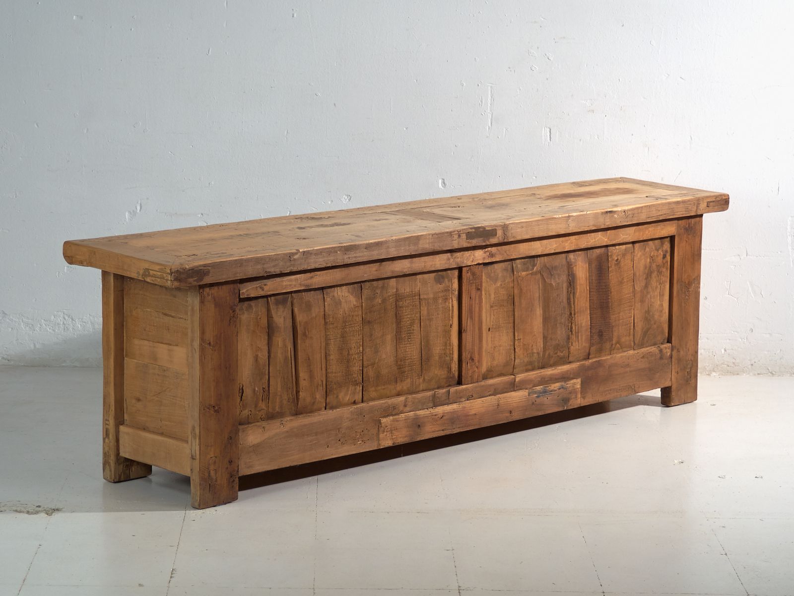 Furniture Antique Carved Low Sideboard In Fir Wood – China, Circa 1930 photo