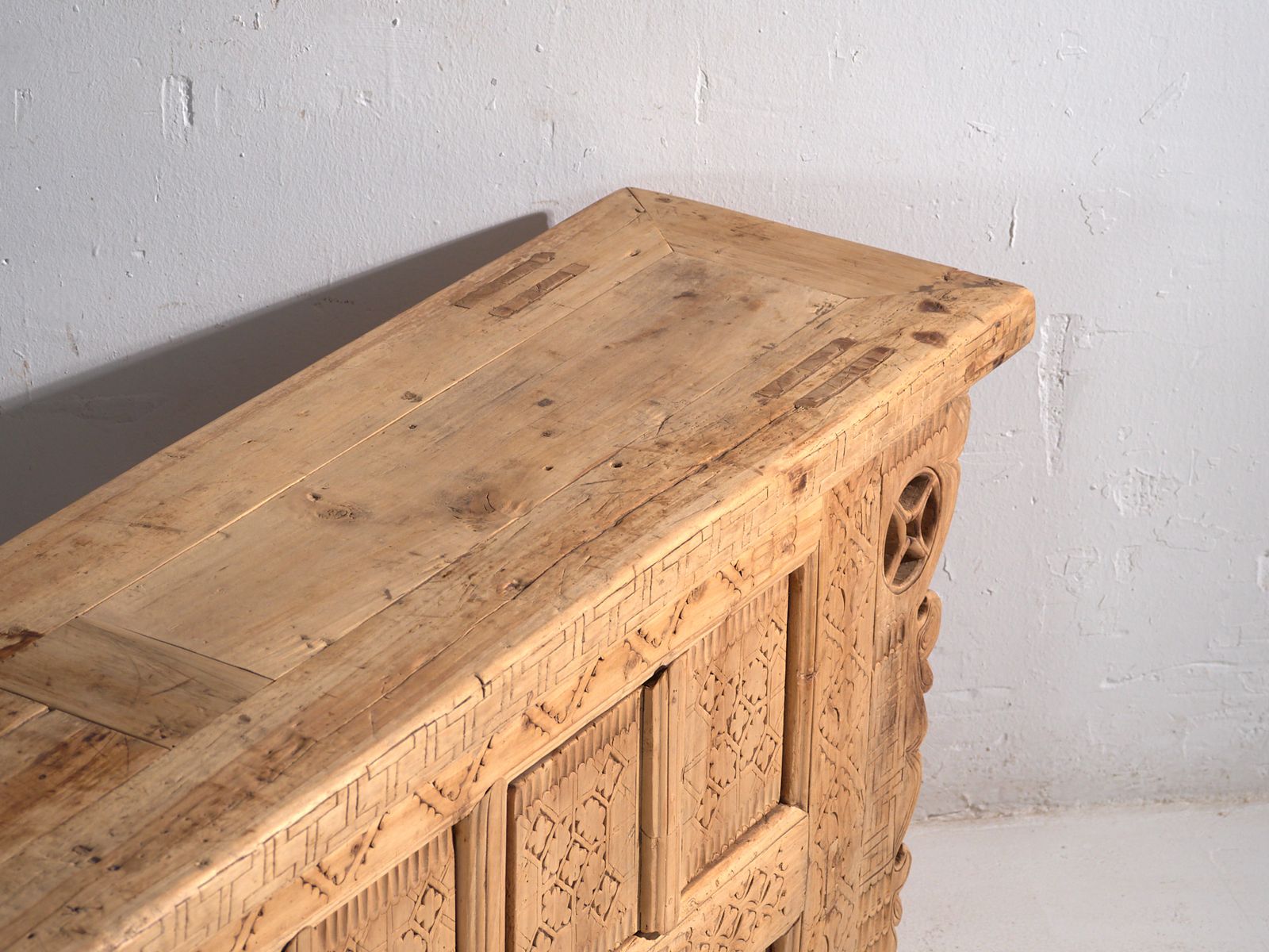 Antique Carved Sideboard In Fir Wood – China, Circa 1930 photo for sale