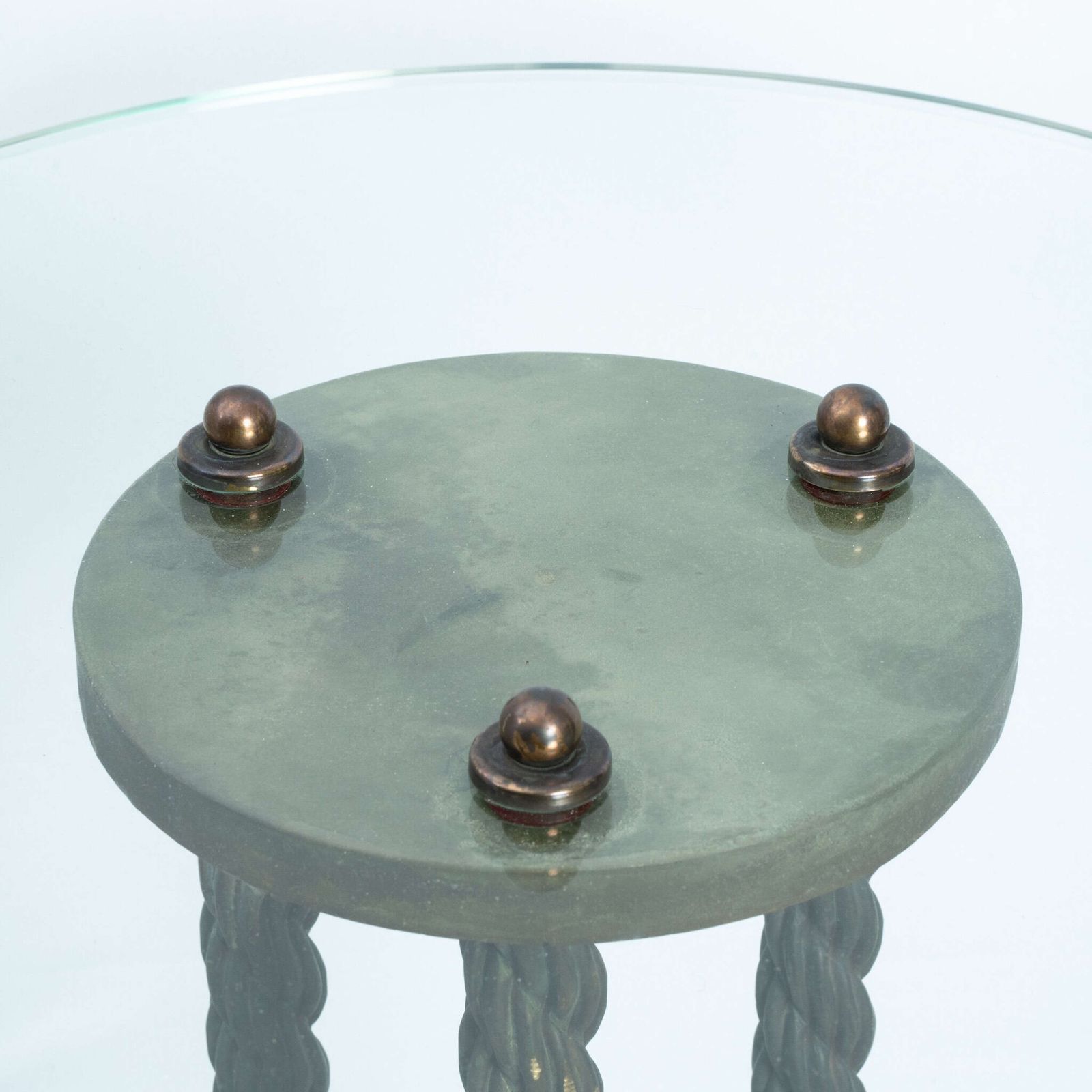 Italian Bronze And Glass Side Tables photo furniture