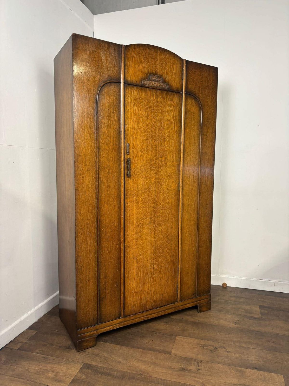 Vintage Oak Wardrobe, Early 20th Century photo furniture