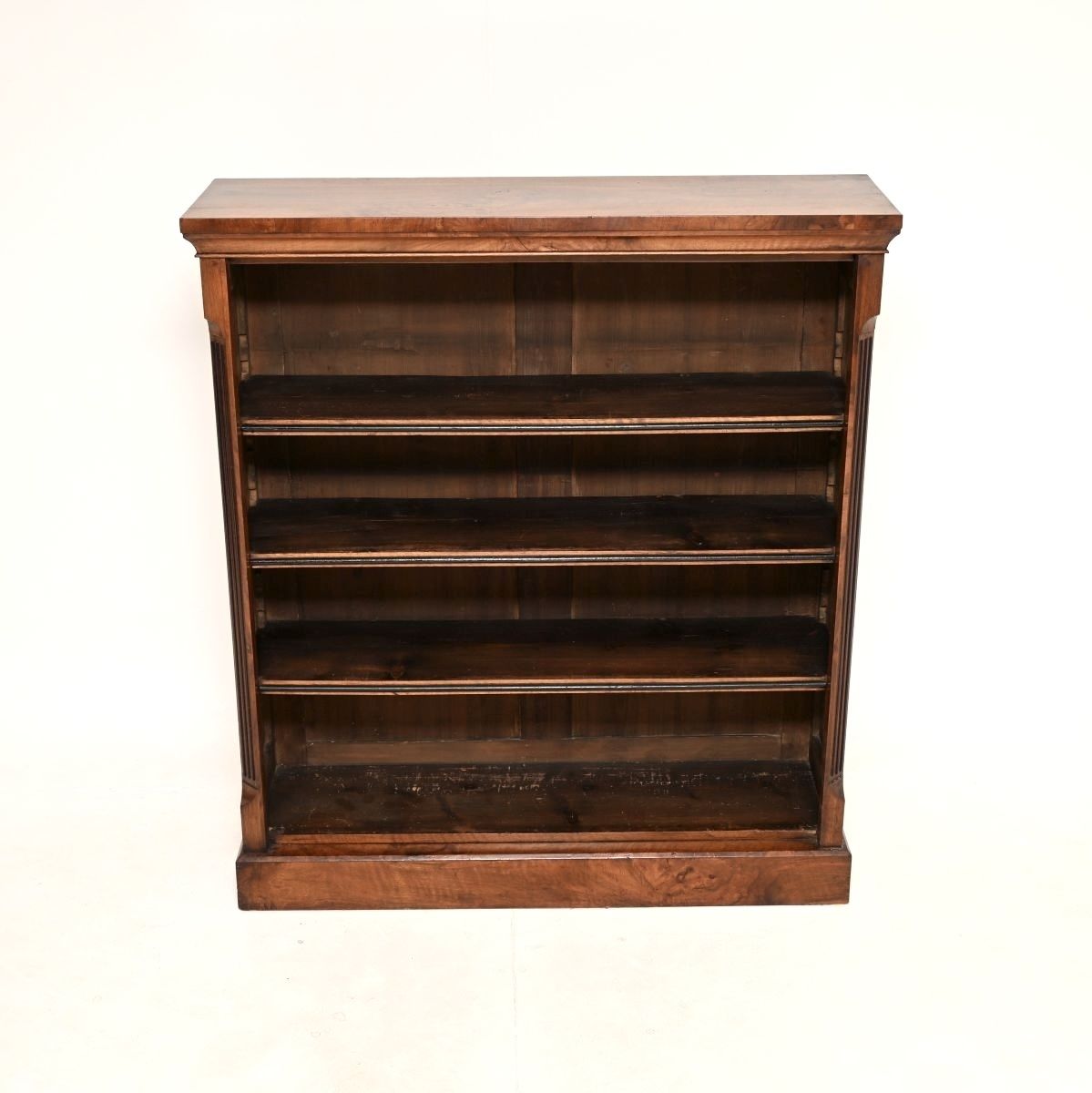 Antique Victorian Walnut Open Bookcase photo furniture