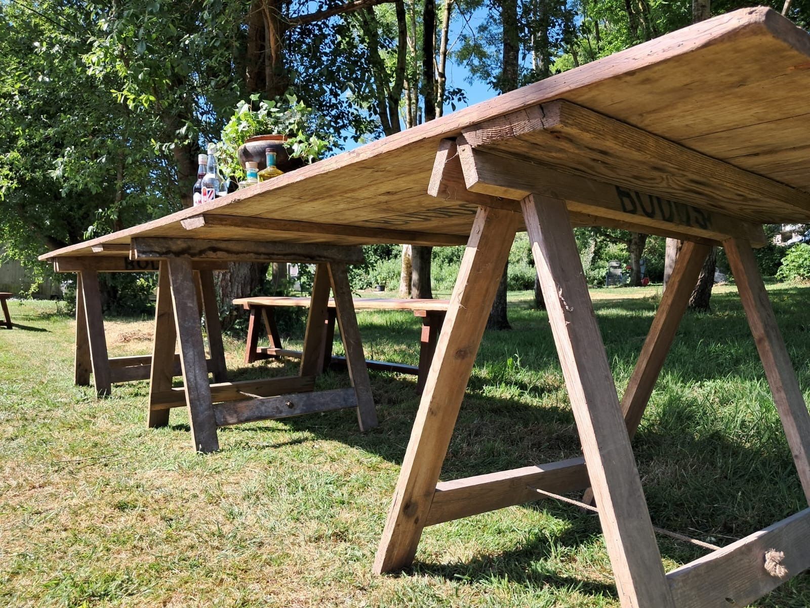 Harvest Trestle Table photo vintage