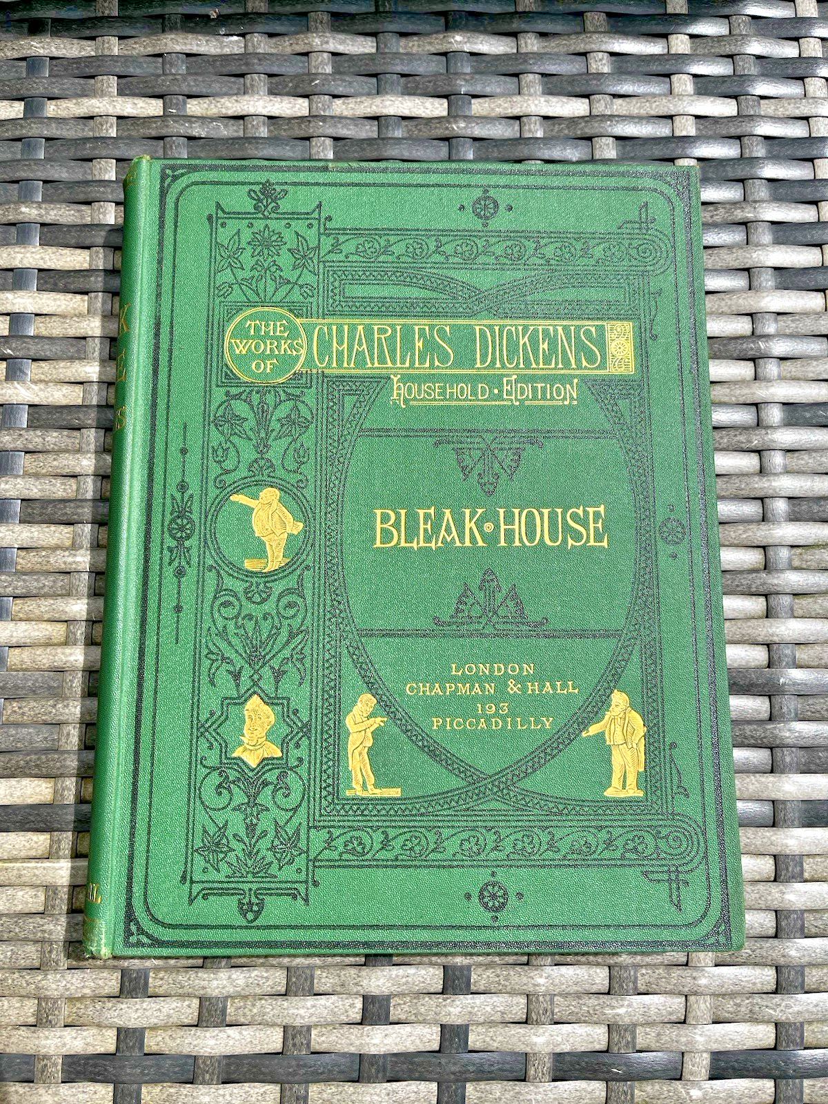 8 Antique Books The Works Of Charles Dickens Household Edition Chapman & Hall photo Home Decor