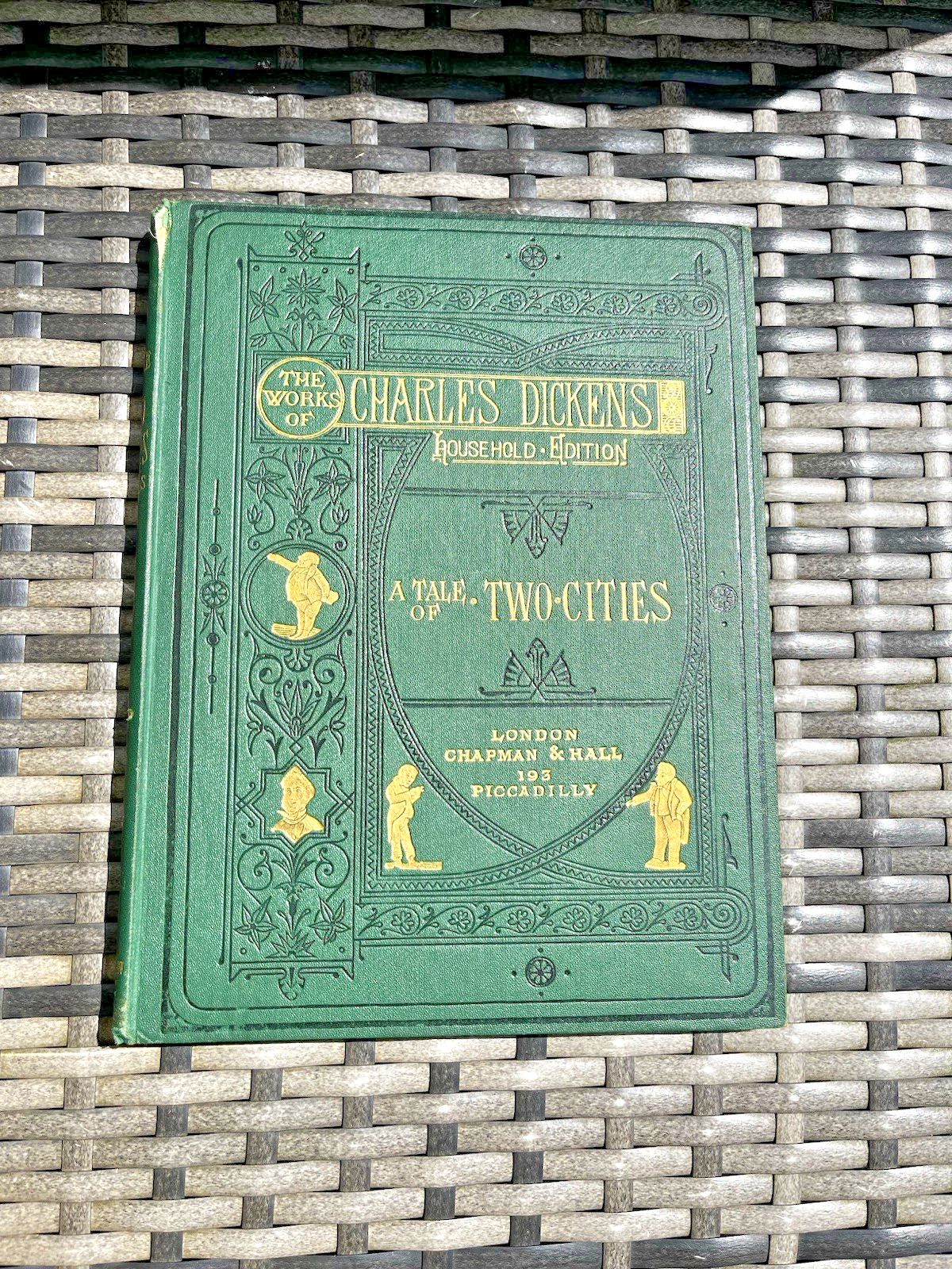 8 Antique Books The Works Of Charles Dickens Household Edition Chapman & Hall photo vinterior