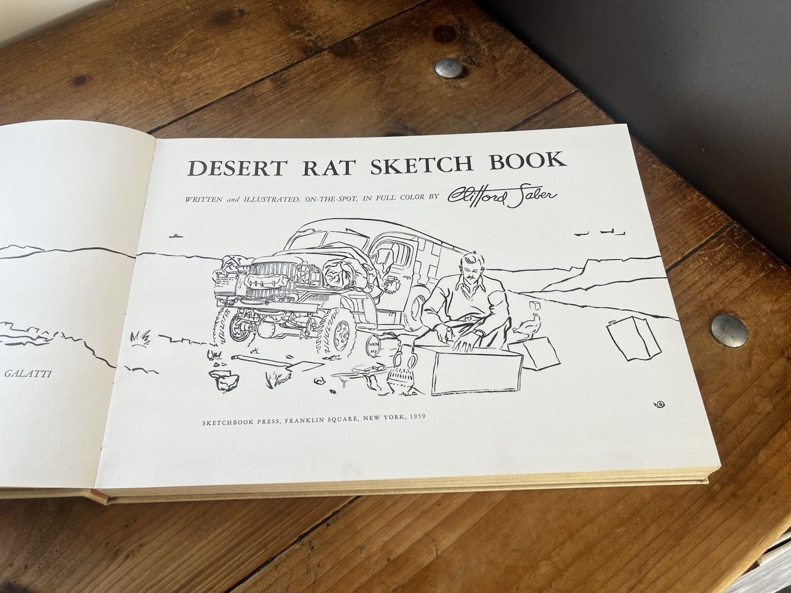 Rare Desert Rat Sketch Book Clifford Saber 1959 First Edition Wwii Military Art photo Home Decor