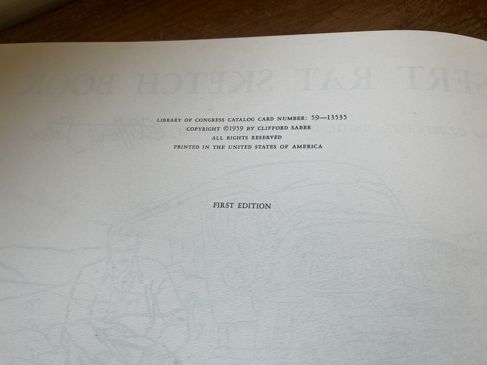 Rare Desert Rat Sketch Book Clifford Saber 1959 First Edition Wwii Military Art photo 75.0