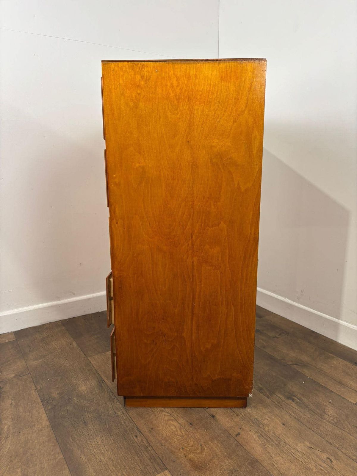 Mid Century Oak Veneer Five Drawer Bedroom Chest photo furniture