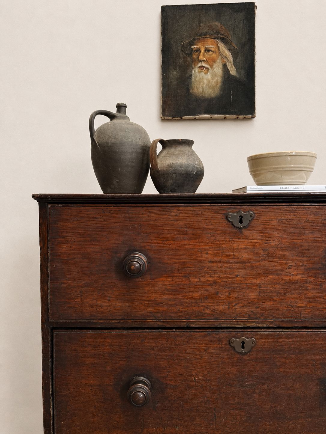 Georgian Antique Solid Oak Chest Of Drawers photo vinterior