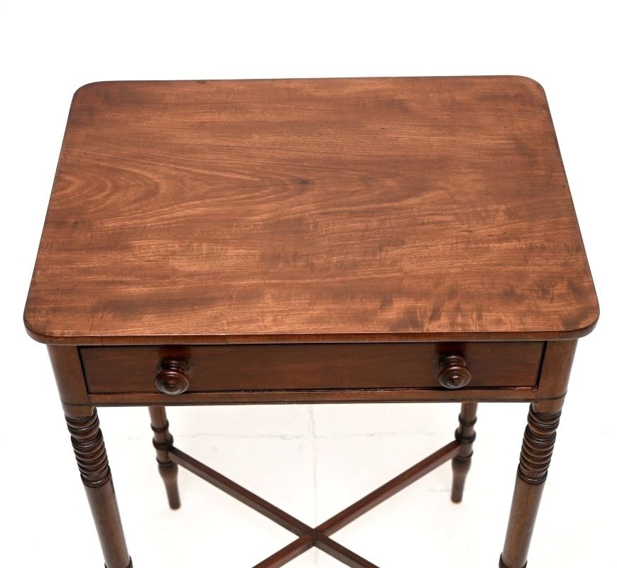 Antique Georgian Period Mahogany Side Table photo vinterior