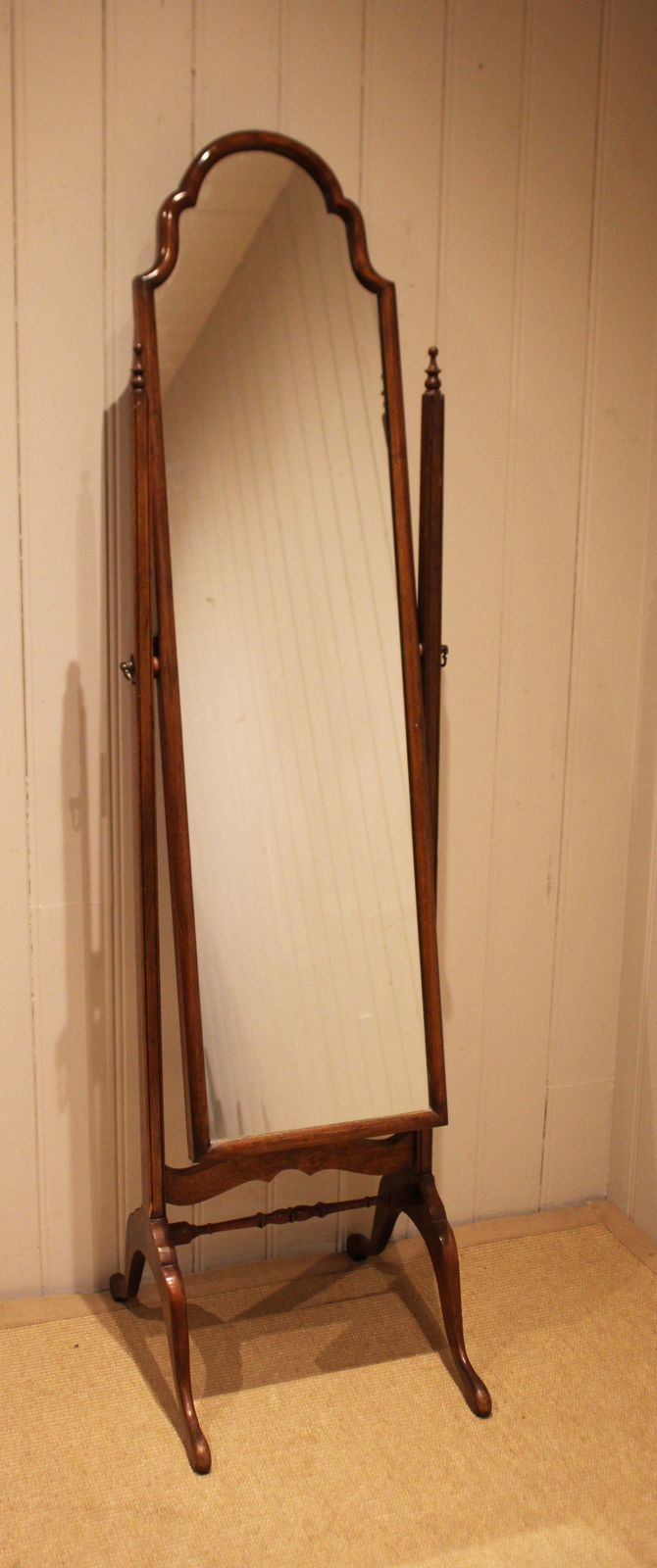 Walnut Cheval Mirror, 1960s, Vintage photo Home Decor