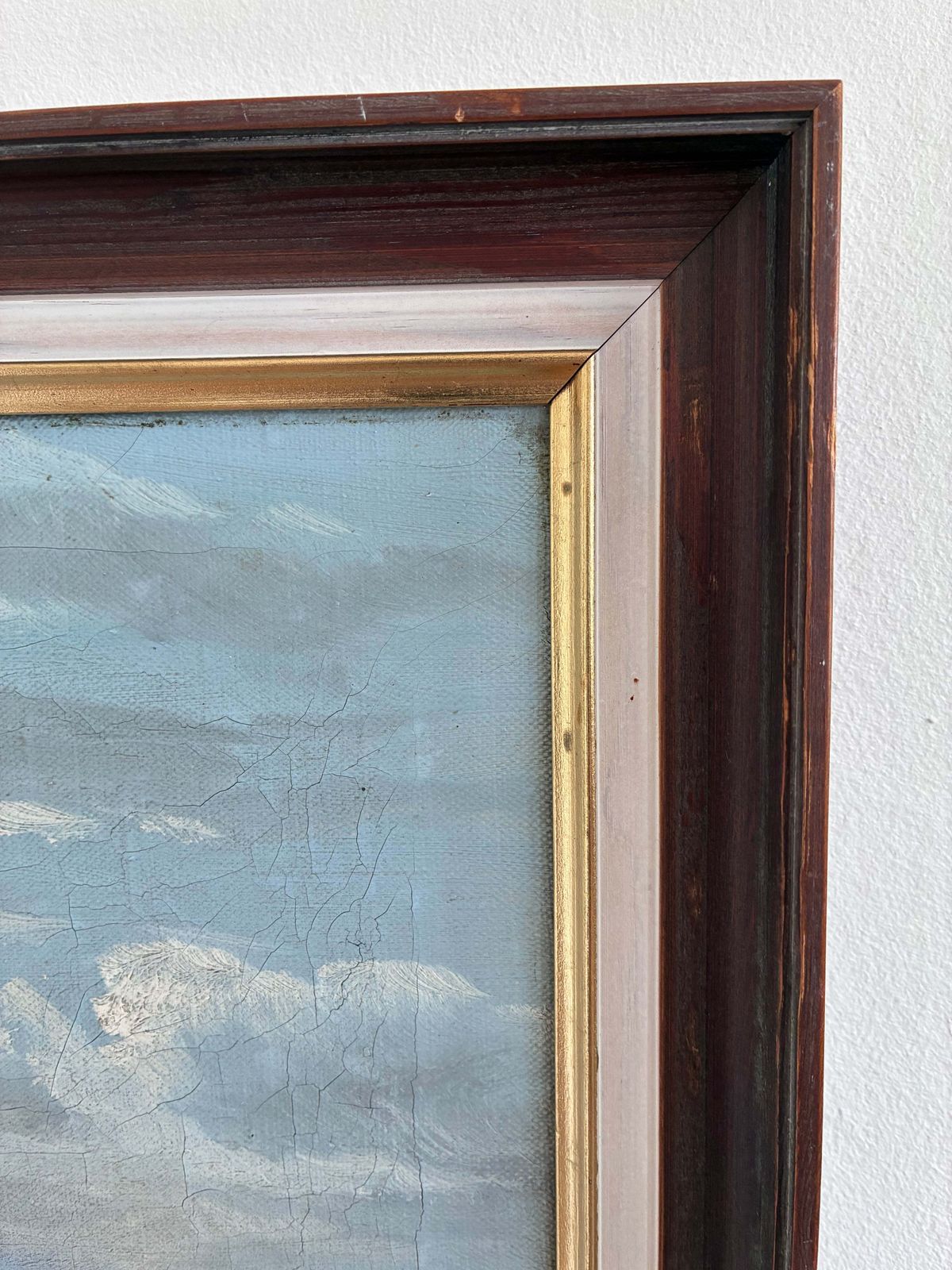Antique Original Landscape Oil Painting, Signed Countryside Art photo buy