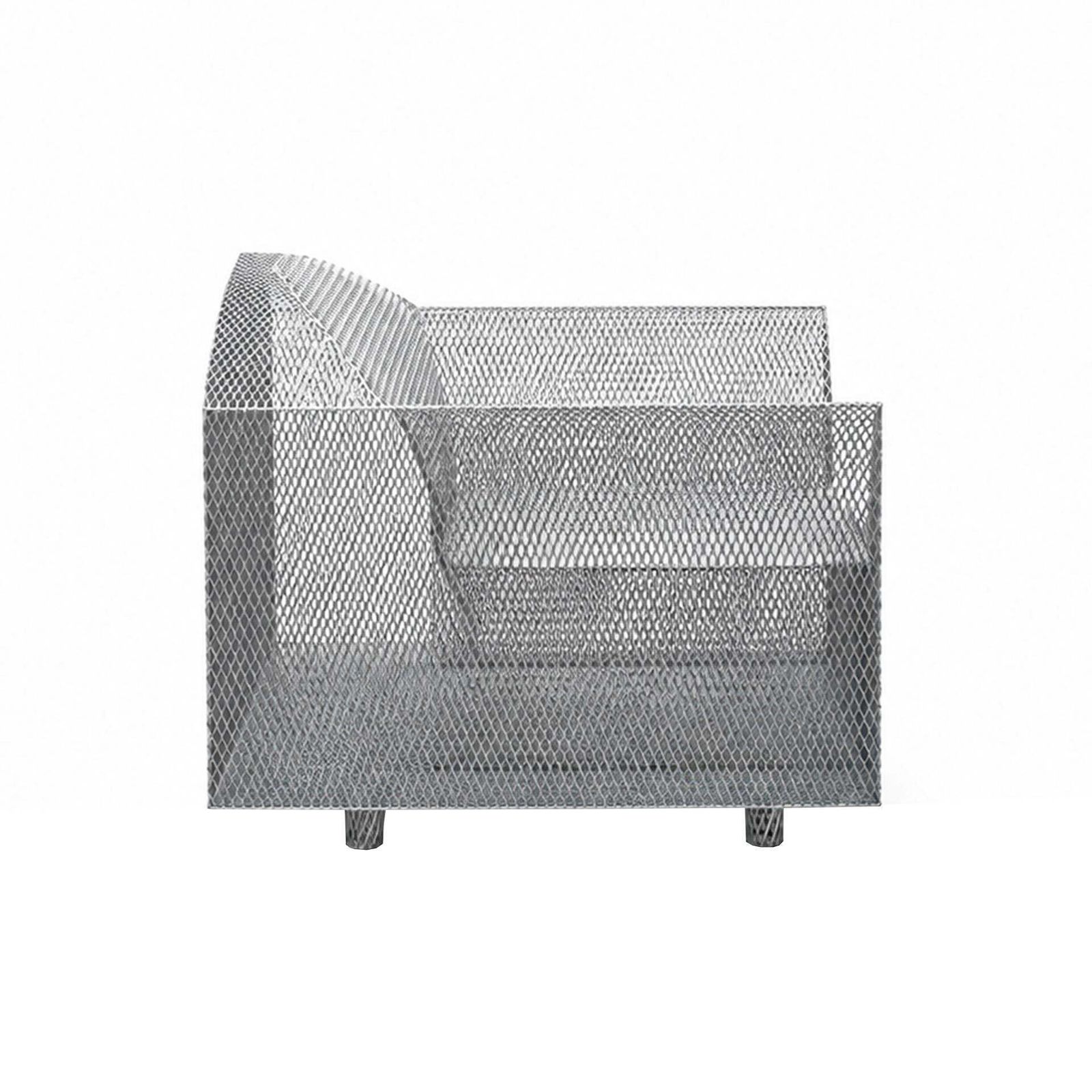 "How High The Moon" Steel Mesh Armchairs By Shiro Kuramata From The 20th Century For Vitra photo Furniture