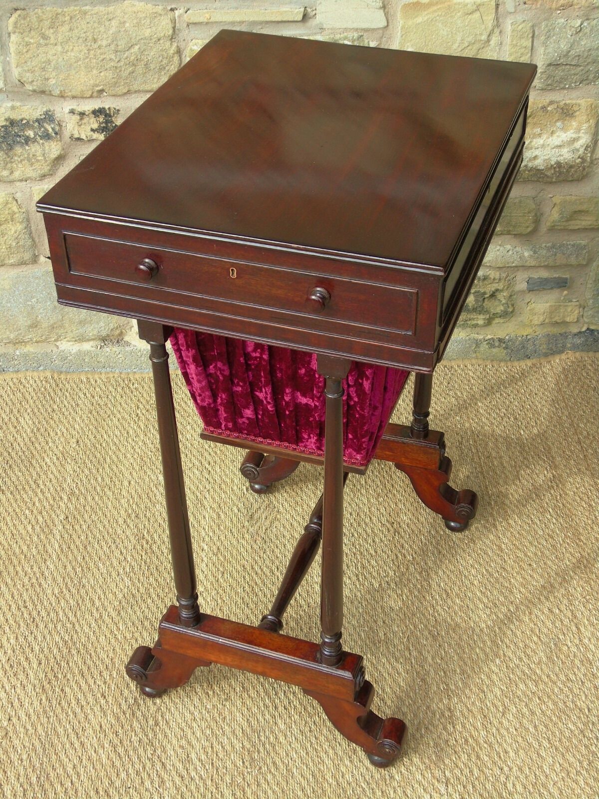 photo furniture Good Early 19th Century Mahogany Sewing Table