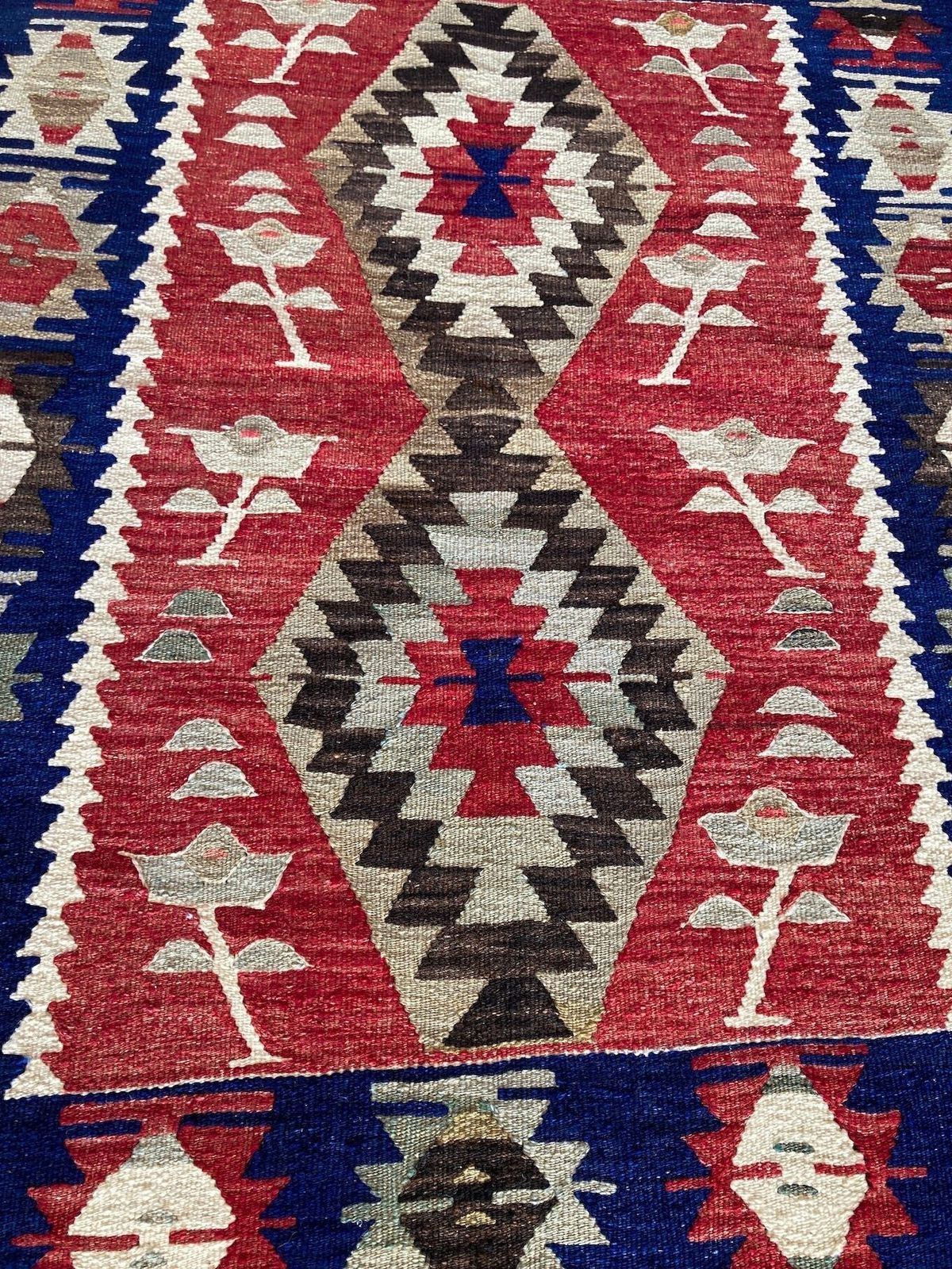Vintage Anatolisch Kilim 1,22 m x 0,89 m photo vintage