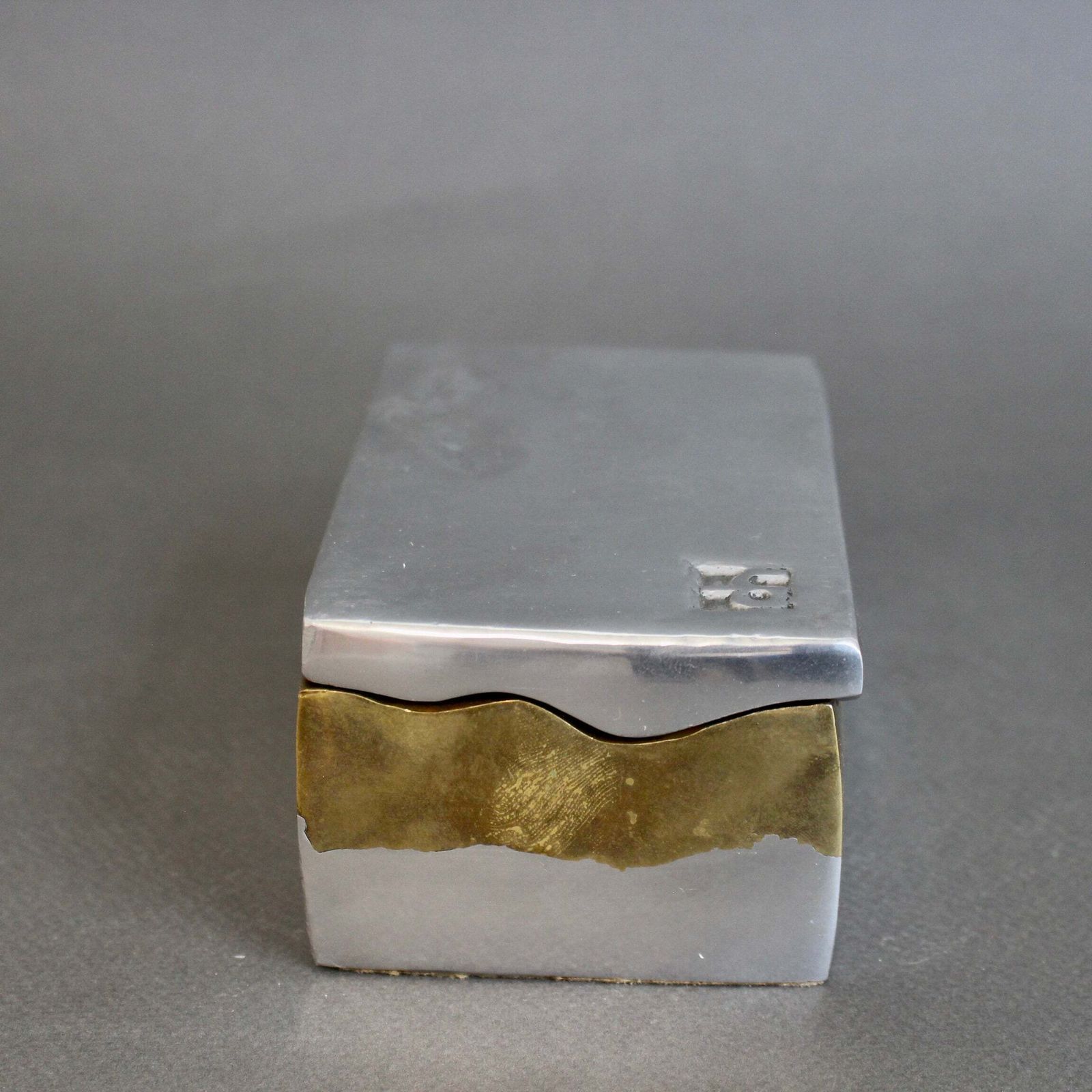 Brutalist Aluminium And Brass Box By David Marshall (Circa 1980s) photo for sale