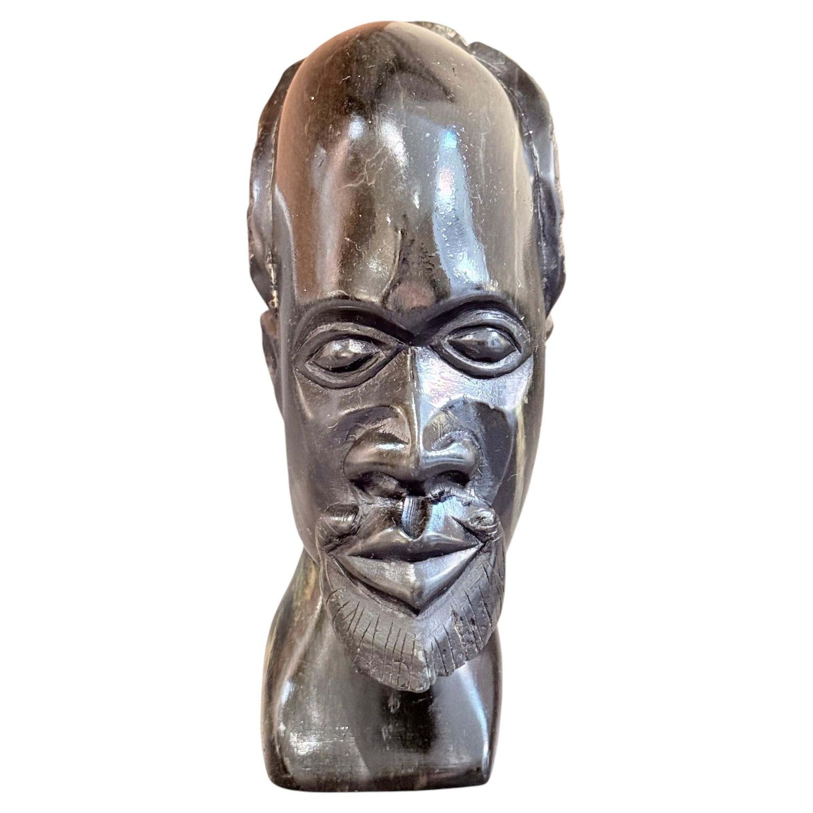 Hand Carved African Soapstone Bust Sculpture, Decorative Object Home Decor photo furniture