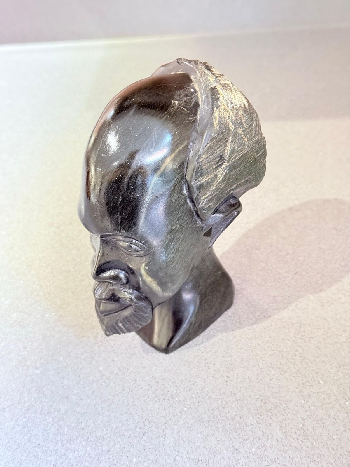photo for sale Hand Carved African Soapstone Bust Sculpture, Decorative Object Home Decor
