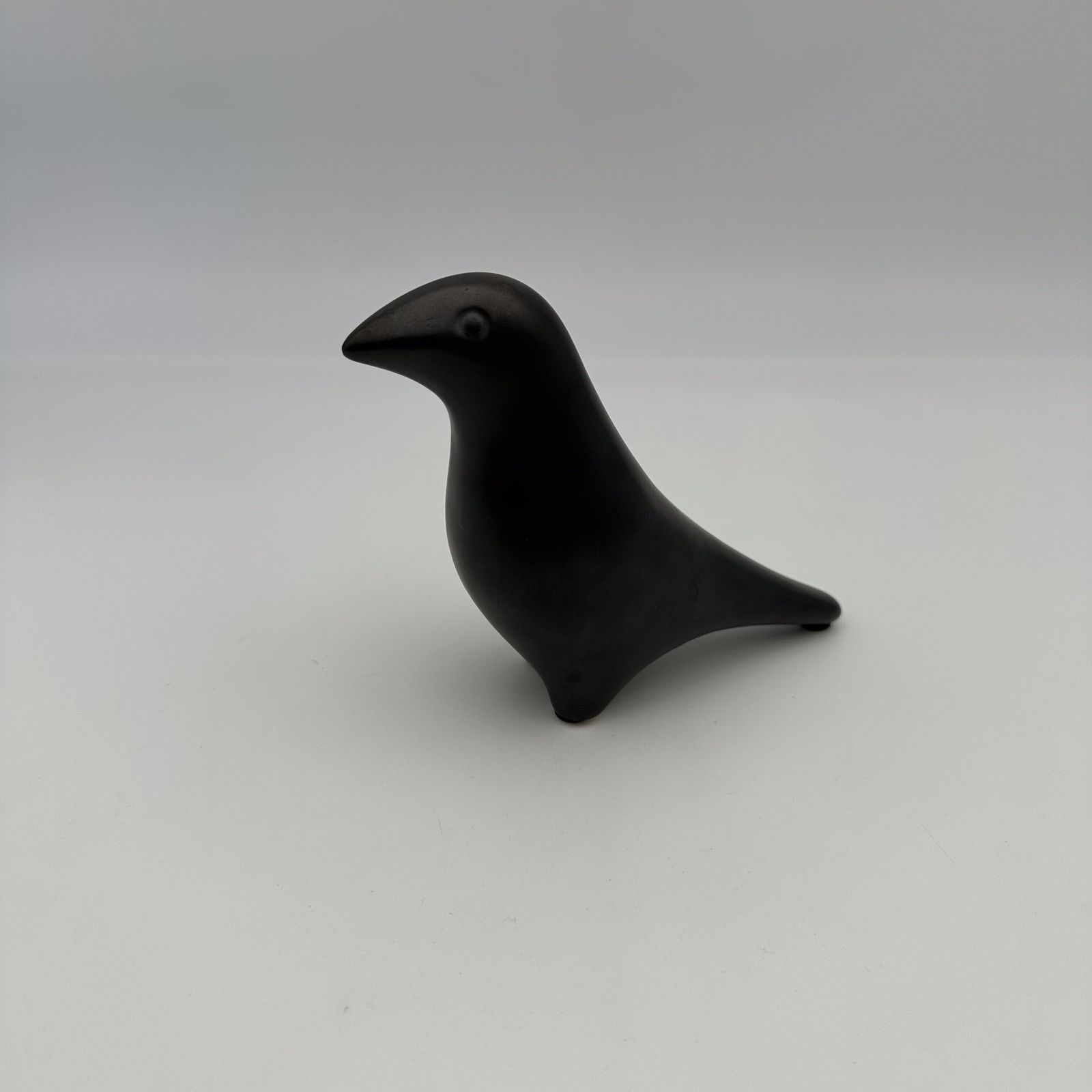 Minimalist "Bird" Sculpture In Black Ceramic, Georges Jouve Style, 1950s 1960s. photo buy