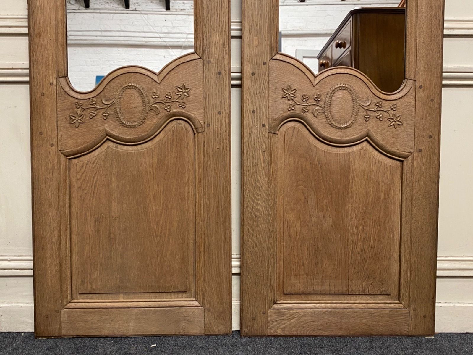 Pair French 19th Century Mirrored Doors photo vinterior